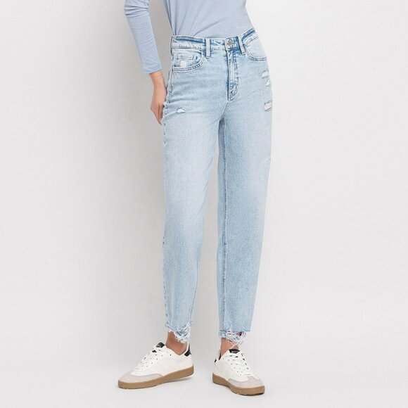 NWT Flying Monkey Super High Rise Barrel Leg Jeans - Picture 7 of 11